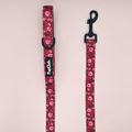 PupClub Dog Lead – Burgundy Bloom