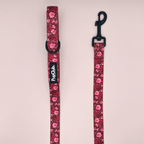 PupClub Dog Lead – Burgundy Bloom