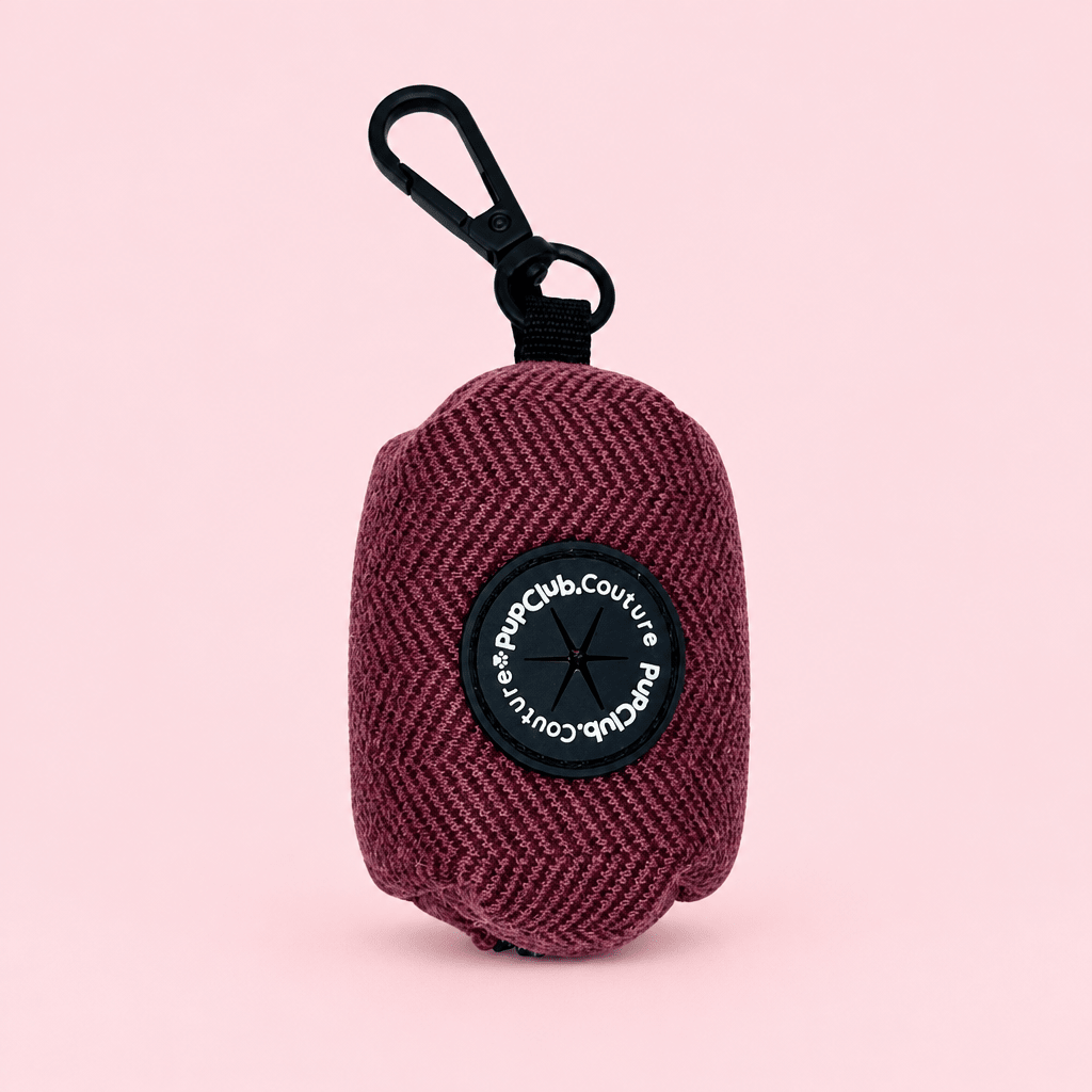 PupClub Poo Bag Holder – Berry Tweed