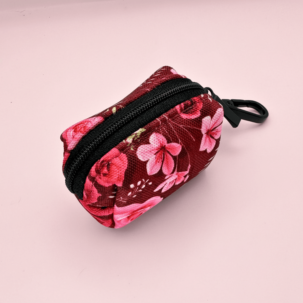 PupClub Poo Bag Holder – Burgundy Bloom