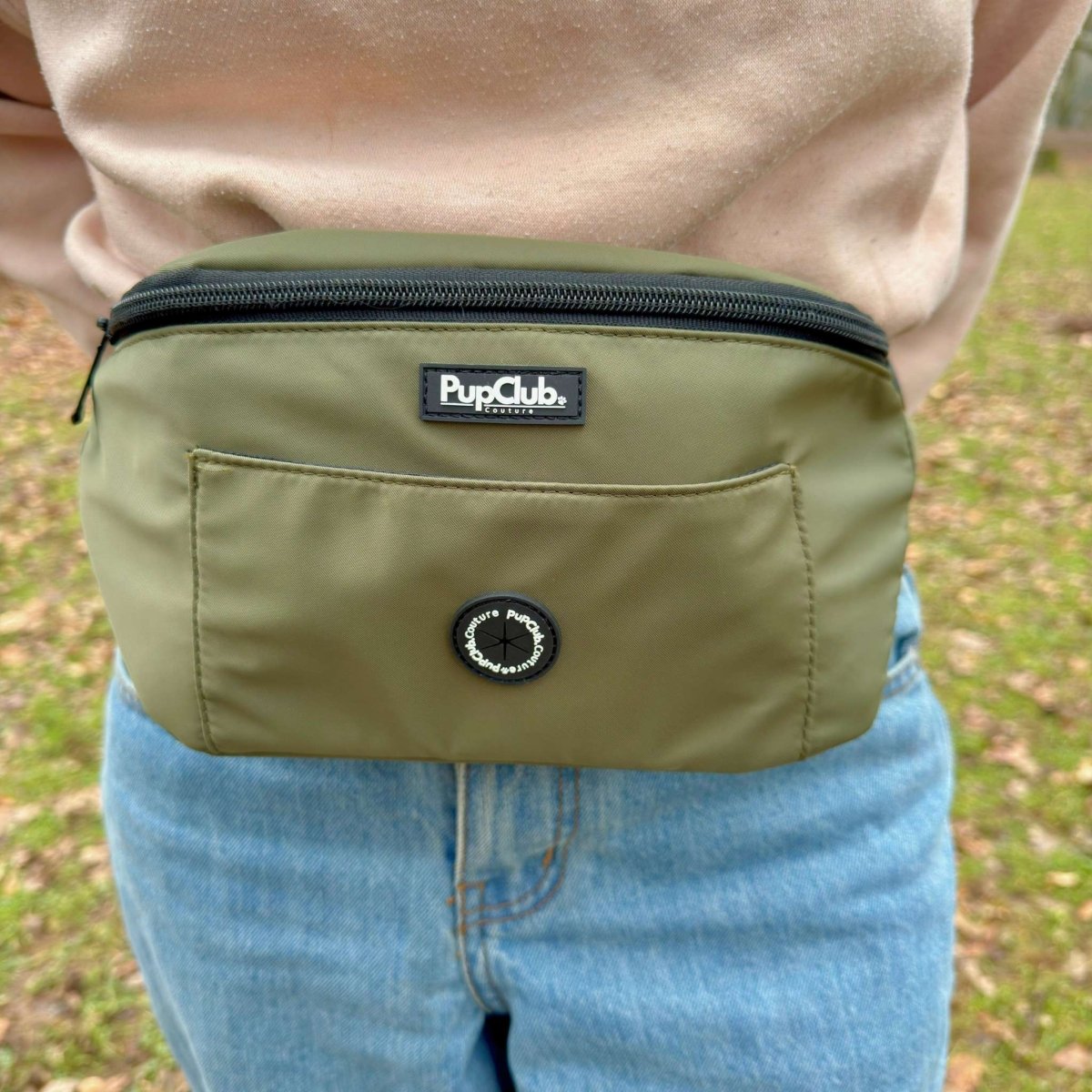 Dog Walking Bum Bag – Khaki Green