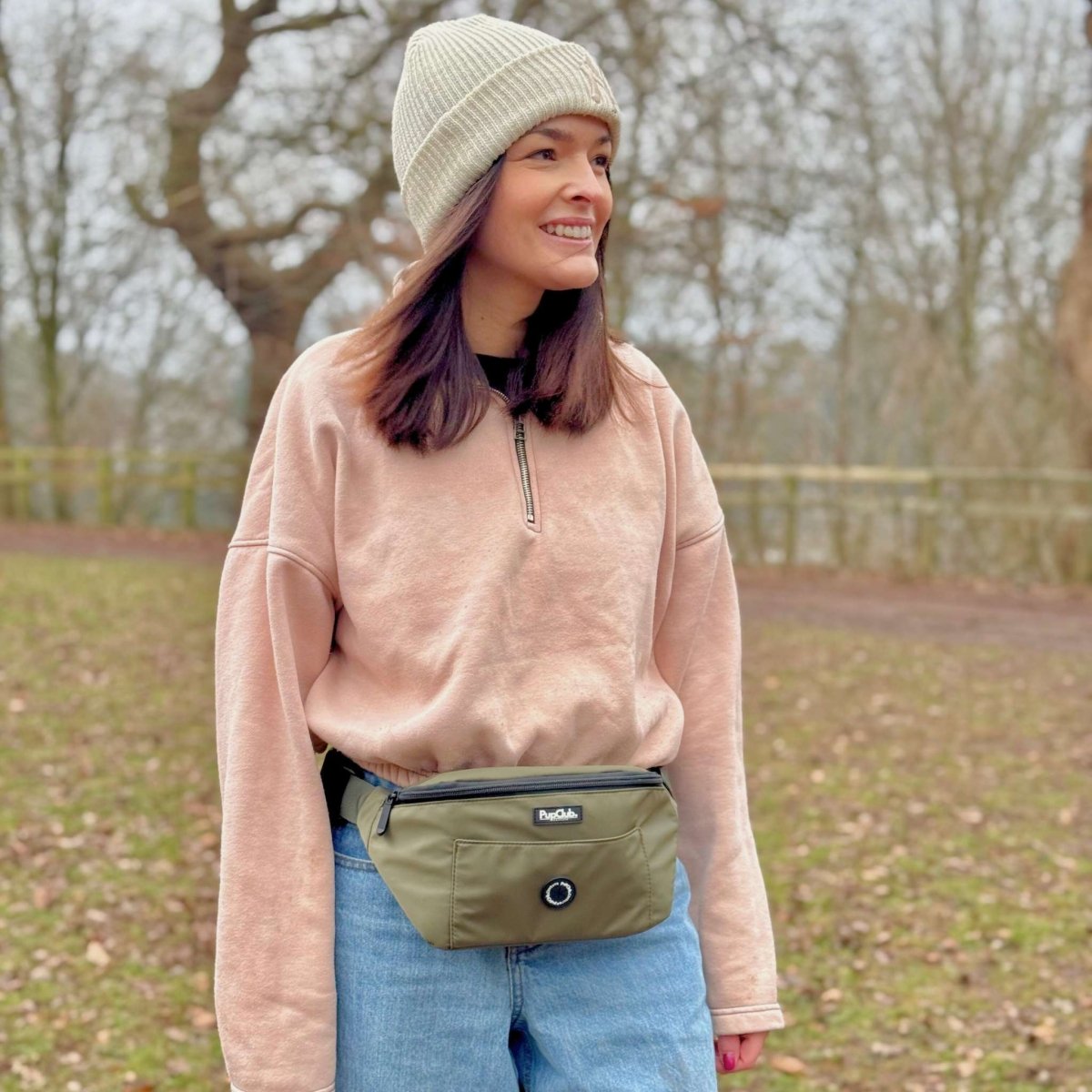 Dog Walking Bum Bag – Khaki Green