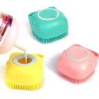 Silicone Shampoo Dispensing Bath Brush for Dogs & Cats