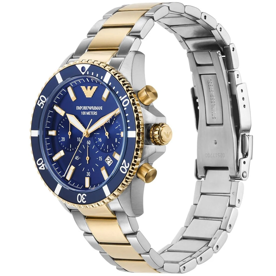 Emporio Armani AR11362 Diver Men's Two-Tone Gold Watch