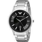 Emporio Armani AR2457 Renato Men's Silver & Black Watch