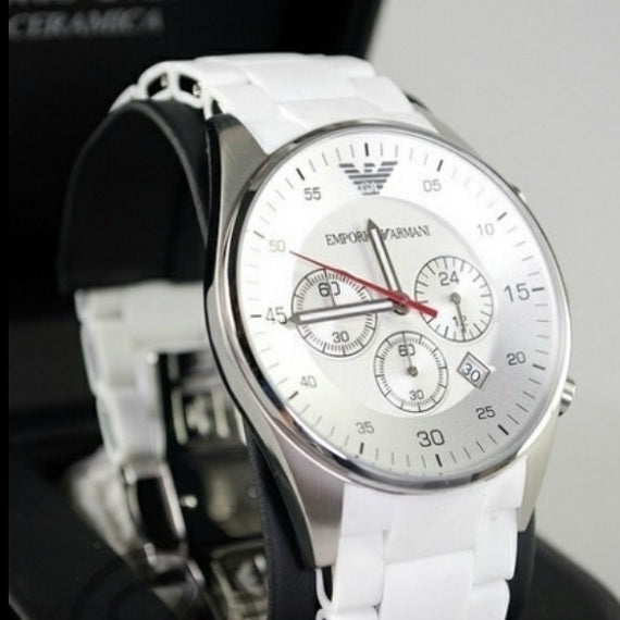 Emporio Armani AR5859 Sportivo Men's White Silicone Watch
