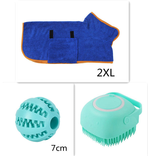 Silicone Shampoo Dispensing Bath Brush for Dogs & Cats