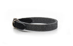 THE BALMORAL | LUXURY GREY HERRINGBONE & LEATHER DOG COLLAR