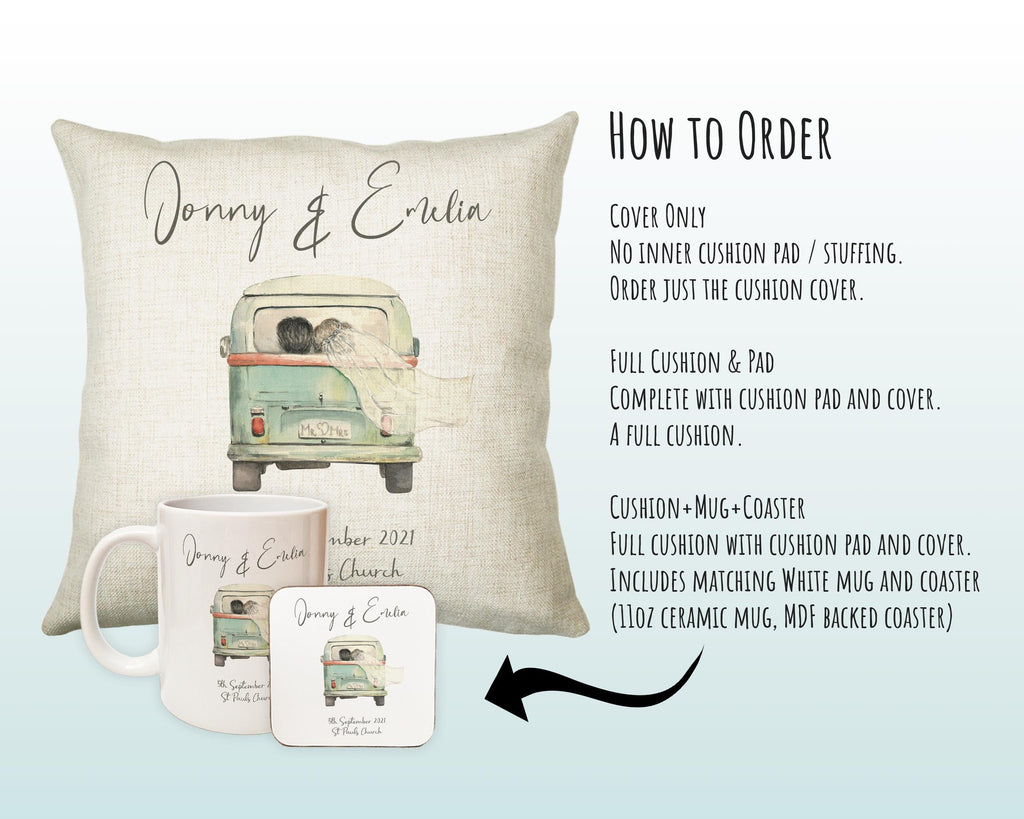 Personalised Just Married Cushion
