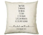 Personalised 2nd Anniversary Cushion
