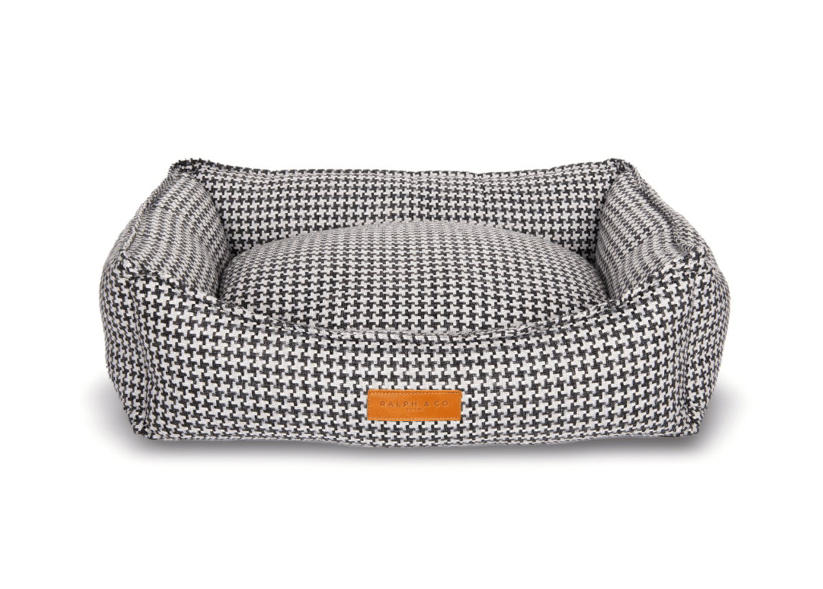 Ralph & Co Kensington Houndstooth Bolster Dog Bed