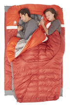 Sierra Designs Backcountry Bed Duo 20°F (-7°C) 650-Fill DriDown 2-Person Sleeping Bag - One Size - Red/Grey