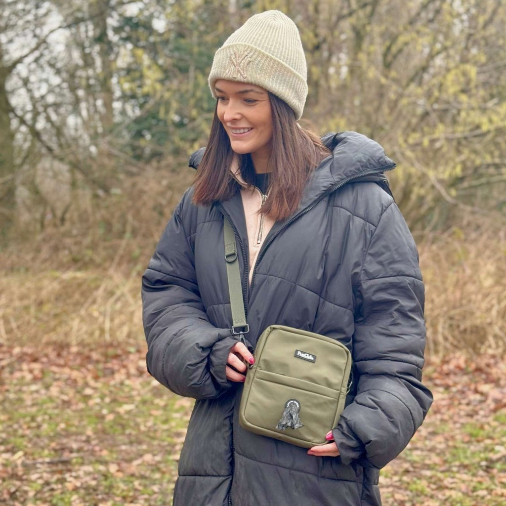 Mini Dog Walking Bag – Khaki Green