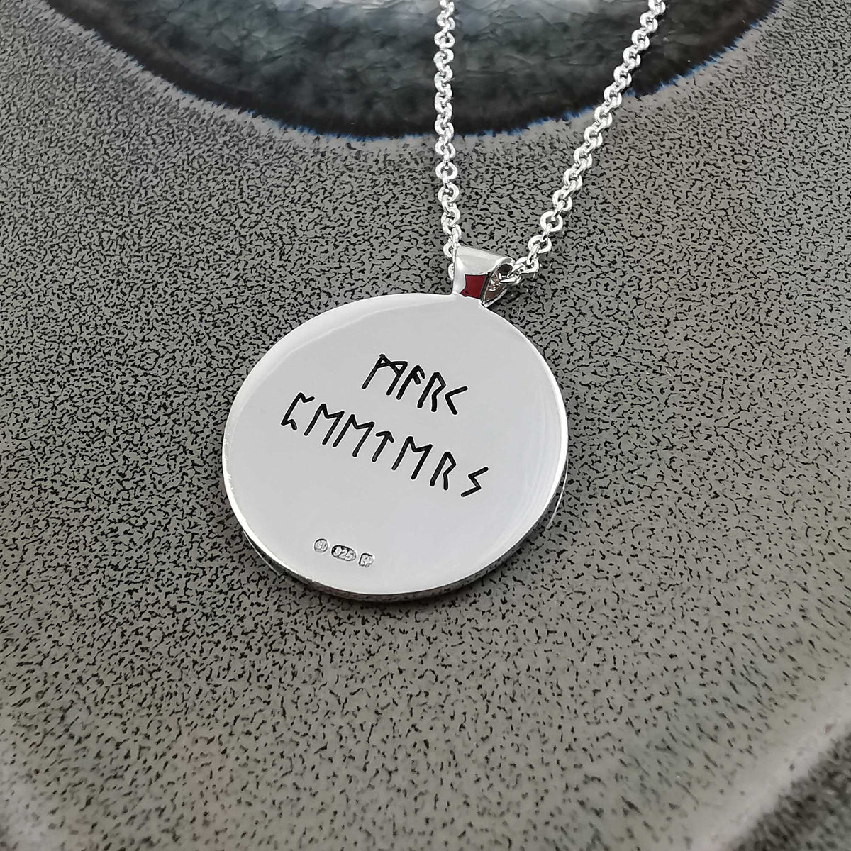 Travel Viking Rune Personalised Silver Necklace