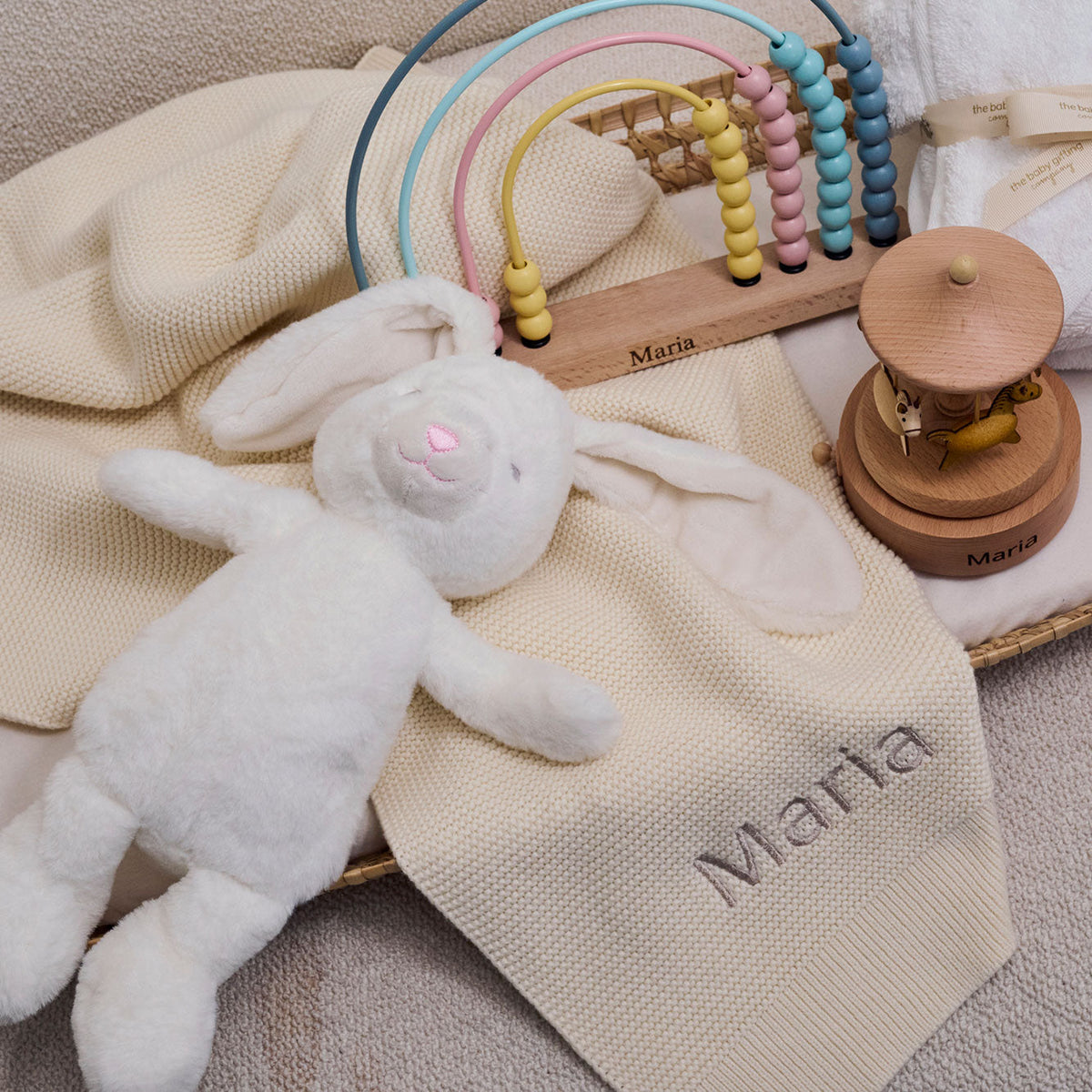 Organic Cotton Personalised Baby Blanket