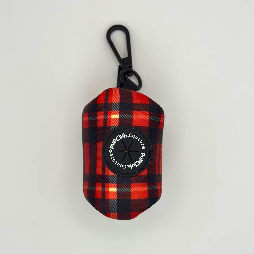 Dog Poo Bag Holder – Red Tartan