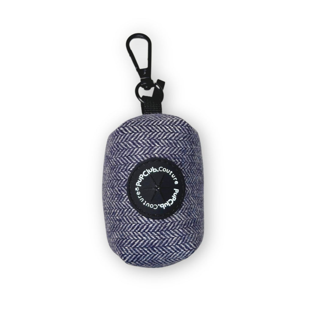 PupClub Poo Bag Holder – Tweed Blue