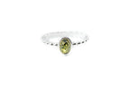 Green Amber Bubble Stacking Ring