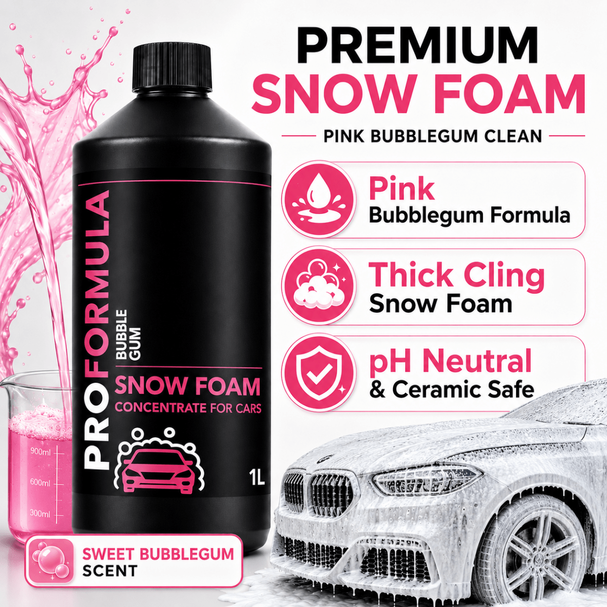 Proformula Snow Foam Car Cleaner – Bubble Gum Scent