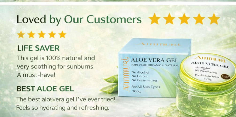 Aloe Vera Gel – Face, Body & Hair – 300g