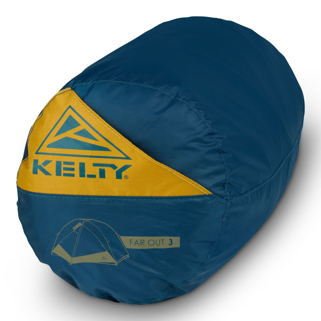 Kelty Far Out 3 Person Tent with Footprint - Olive Oil/Deep Teal