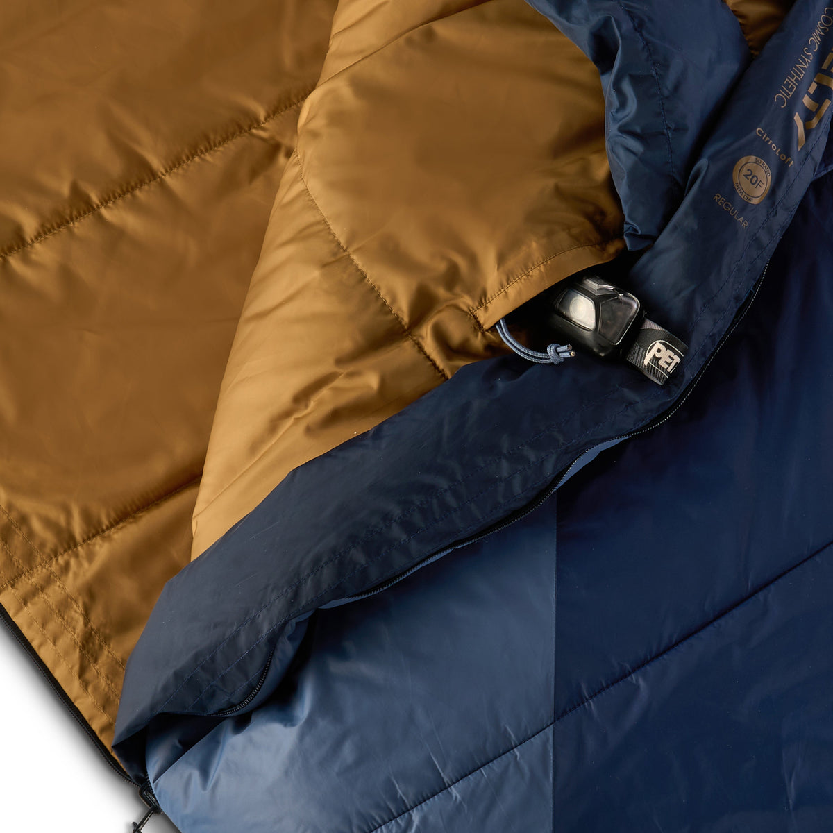 Kelty Cosmic Synthetic 20°F (-7°C) Sleeping Bag - Regular - Pageant Blue/Bering Sea/Dull Gold
