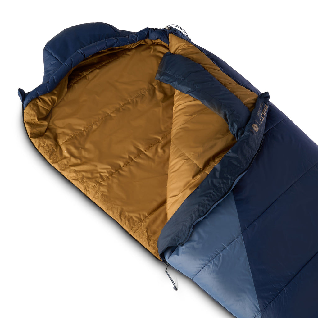 Kelty Cosmic Synthetic 20°F (-7°C) Sleeping Bag - Regular - Pageant Blue/Bering Sea/Dull Gold