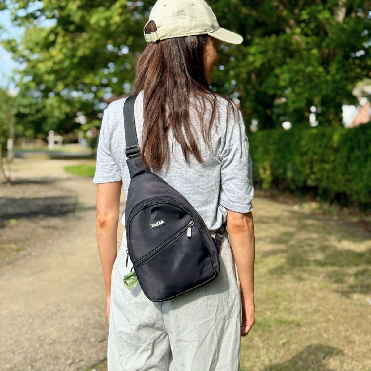 PupClub Dog Walking Sling Backpack – Khaki Green
