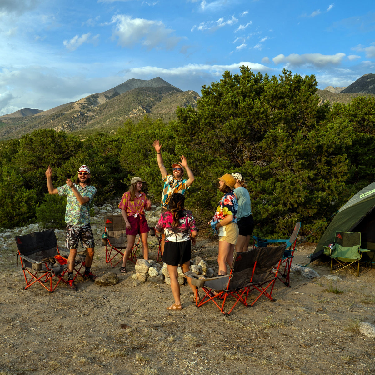 Kelty Lowdown Single Camping Chair — Bungee Cord / Beluga