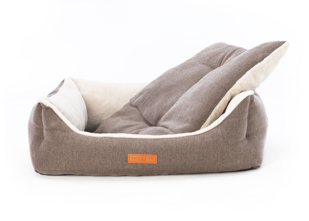 Ralph & Co Lincoln Tweed Bolster Dog Bed
